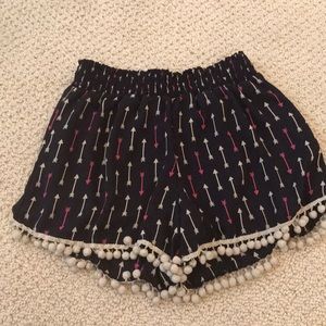 Blue, pink and white short